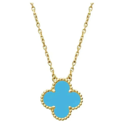 [Renovia Jewelry]CLOVER 15MM VINTAGE TURQUOISE NECKLACE