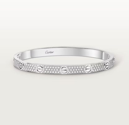 [Renovia Jewelry]NEW-LOVE-4.8MM-Width Diamond-Studded Bracelet