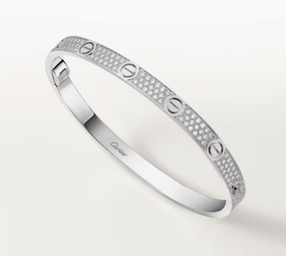 [Renovia Jewelry]NEW-LOVE-4.8MM-Width Diamond-Studded Bracelet