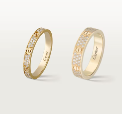 [Renovia Jewelry]LOVE RING 2.6mm-wide full-diamond ring Gold