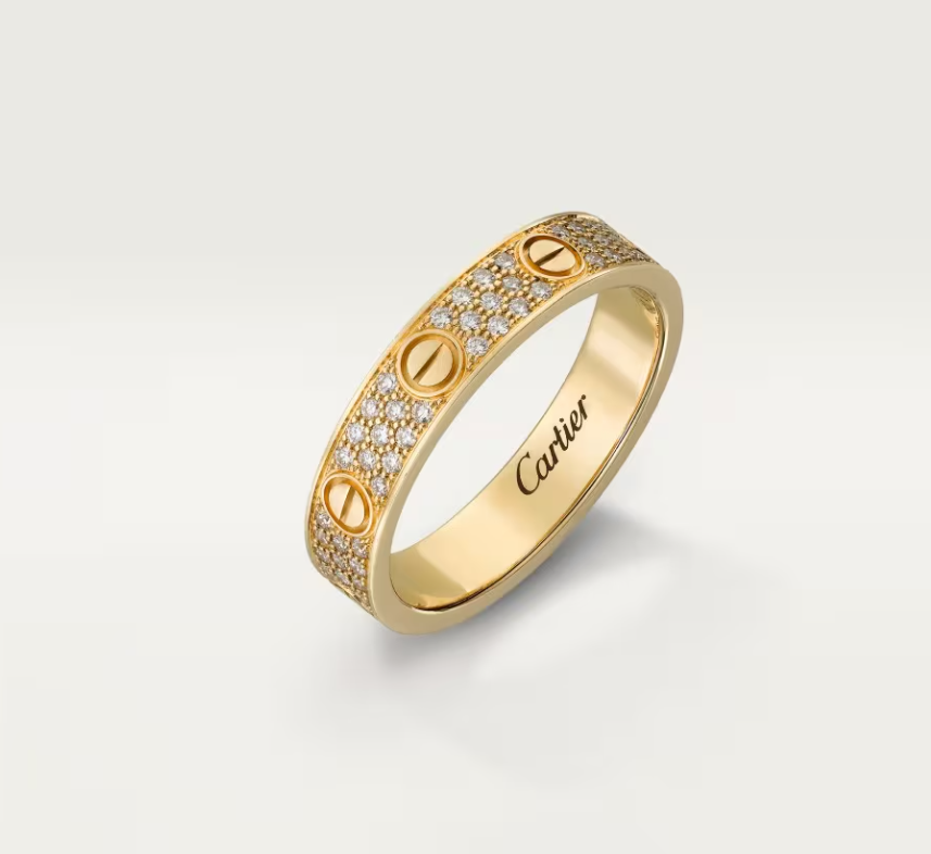 [Renovia Jewelry]LOVE RING 4mm-wide full-diamond ring GOLD