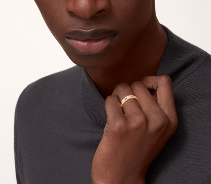 [Renovia Jewelry]LOVE RING 4mm-wide full-diamond ring GOLD