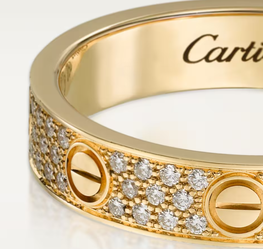 [Renovia Jewelry]LOVE RING 4mm-wide full-diamond ring GOLD