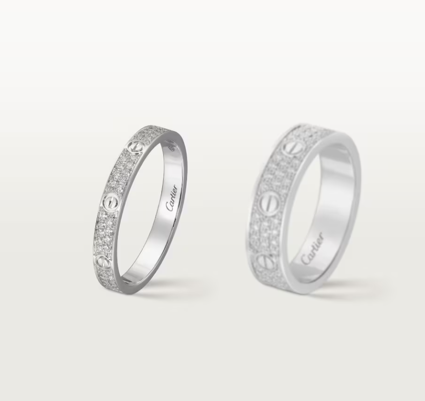 [Renovia Jewelry]LOVE RING 2.6mm-wide full-diamond ring silver
