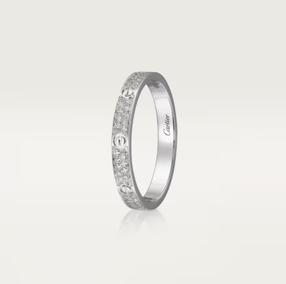 [Renovia Jewelry]LOVE RING 2.6mm-wide full-diamond ring silver