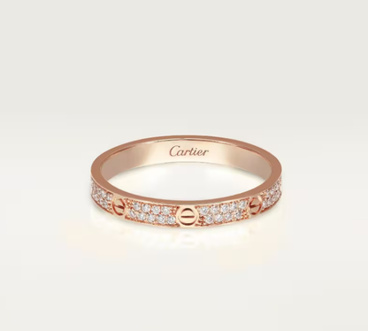 [Renovia Jewelry]LOVE RING 2.6mm-wide full-diamond ring Rose Gold