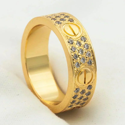 [Renovia Jewelry]LOVE RING 5.5MM DIAMONDS PAVED