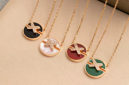 [Renovia Jewelry]JEUX DE ROSE GOLD DIAMOND NECKLACE