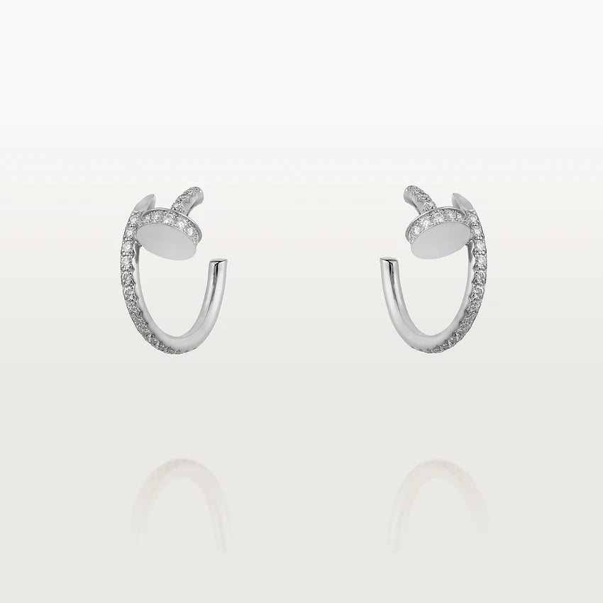[Renovia Jewelry]JUSTE EARRINGS 12.75MM SILVER DIAMOND