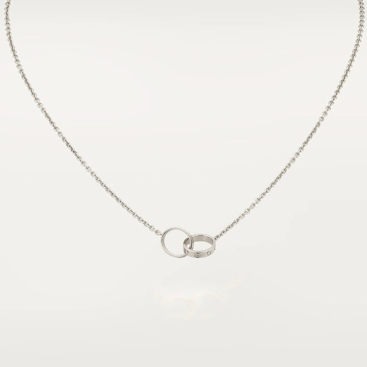 [Renovia Jewelry]LOVE NECKLACE PINK GOLD AND SILVER
