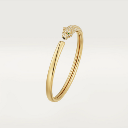 [Renovia Jewelry]PANTHERE GOLD DIAMOND OPEN BRACELET
