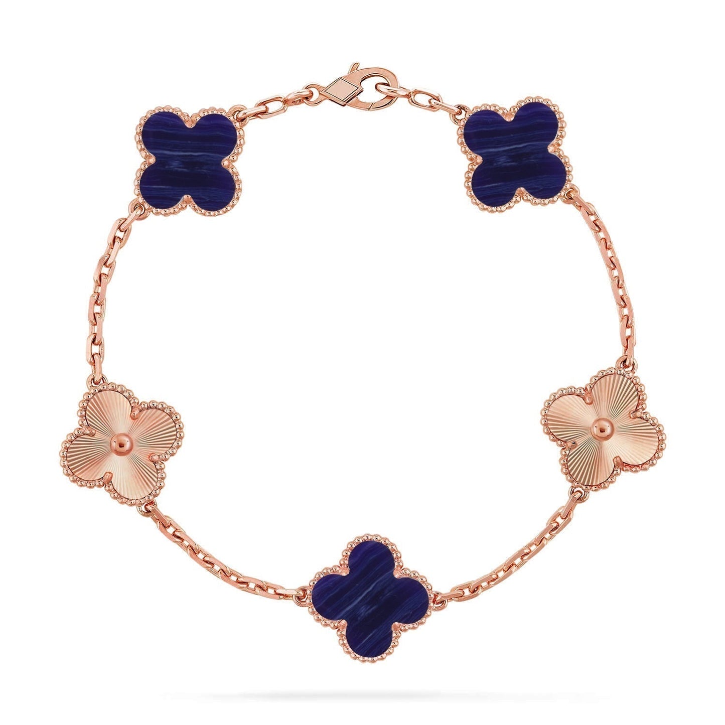 [Renovia Jewelry]CLOVER 5 MOTIF PURPLE STRIPES BRACELET COLLECTION