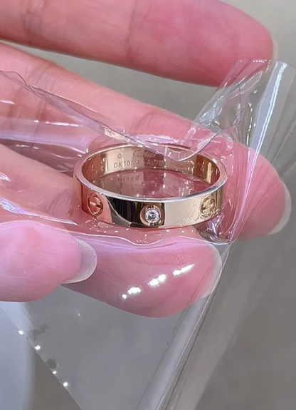 [Renovia Jewelry]LOVE RING 4MM 1 DIAMOND
