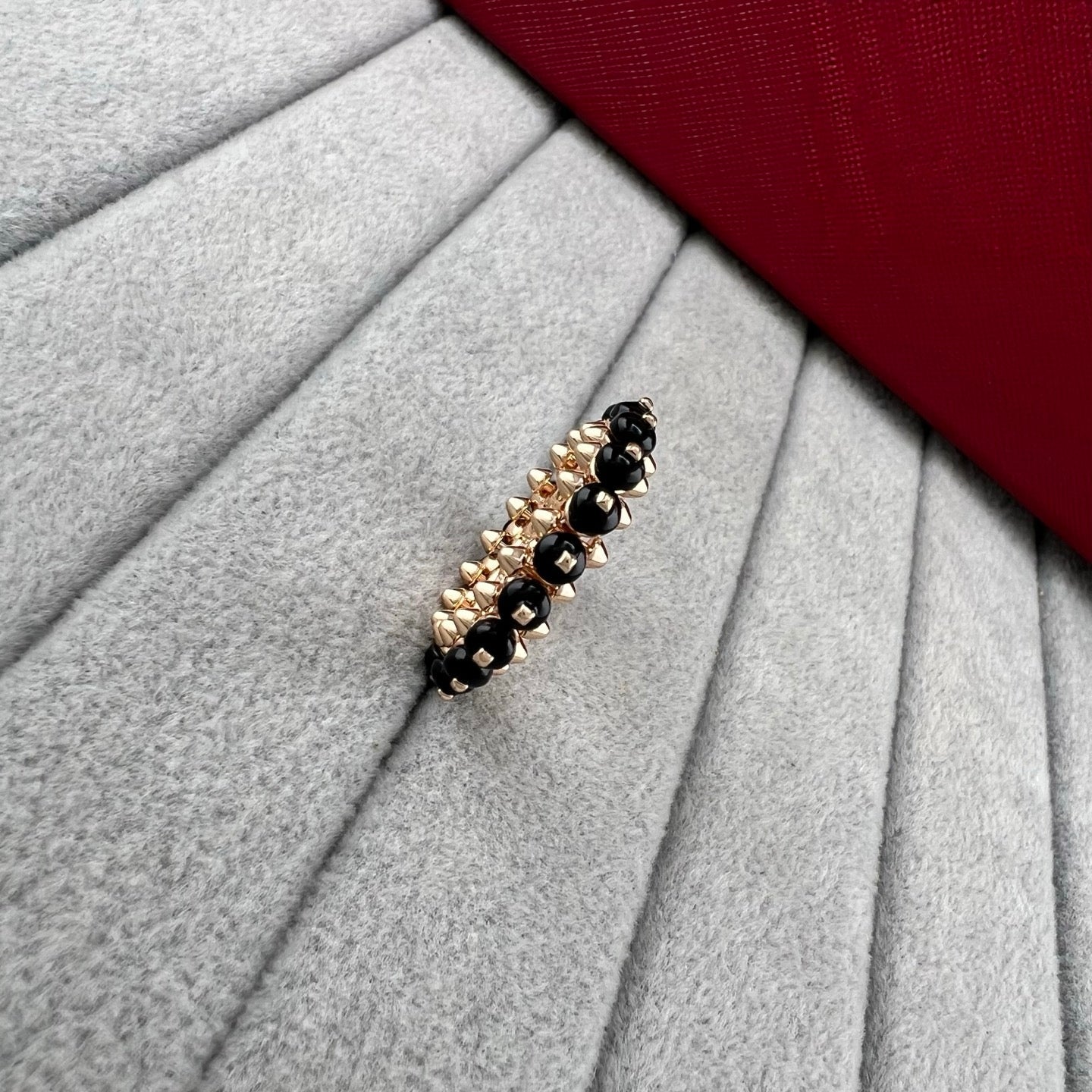 [Renovia Jewelry]PYRAMID COLORED STONE STUD RING