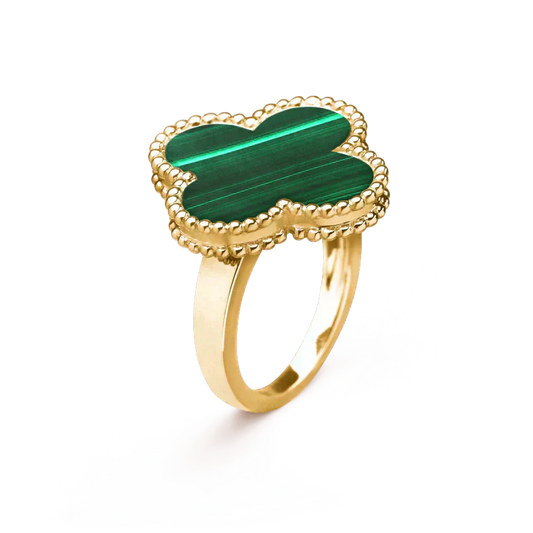 [Renovia Jewelry]CLOVER MALACHITE RING