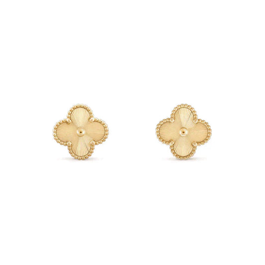[Renovia Jewelry]CLOVER MEDIUM 1 MOTIFS LASER EARRINGS